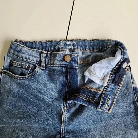 Lot Of 2 Boys Blue Skinny Straight Fit Stretch Cat & Jack Wonder Nation Sz 12 - Picture 9 of 11